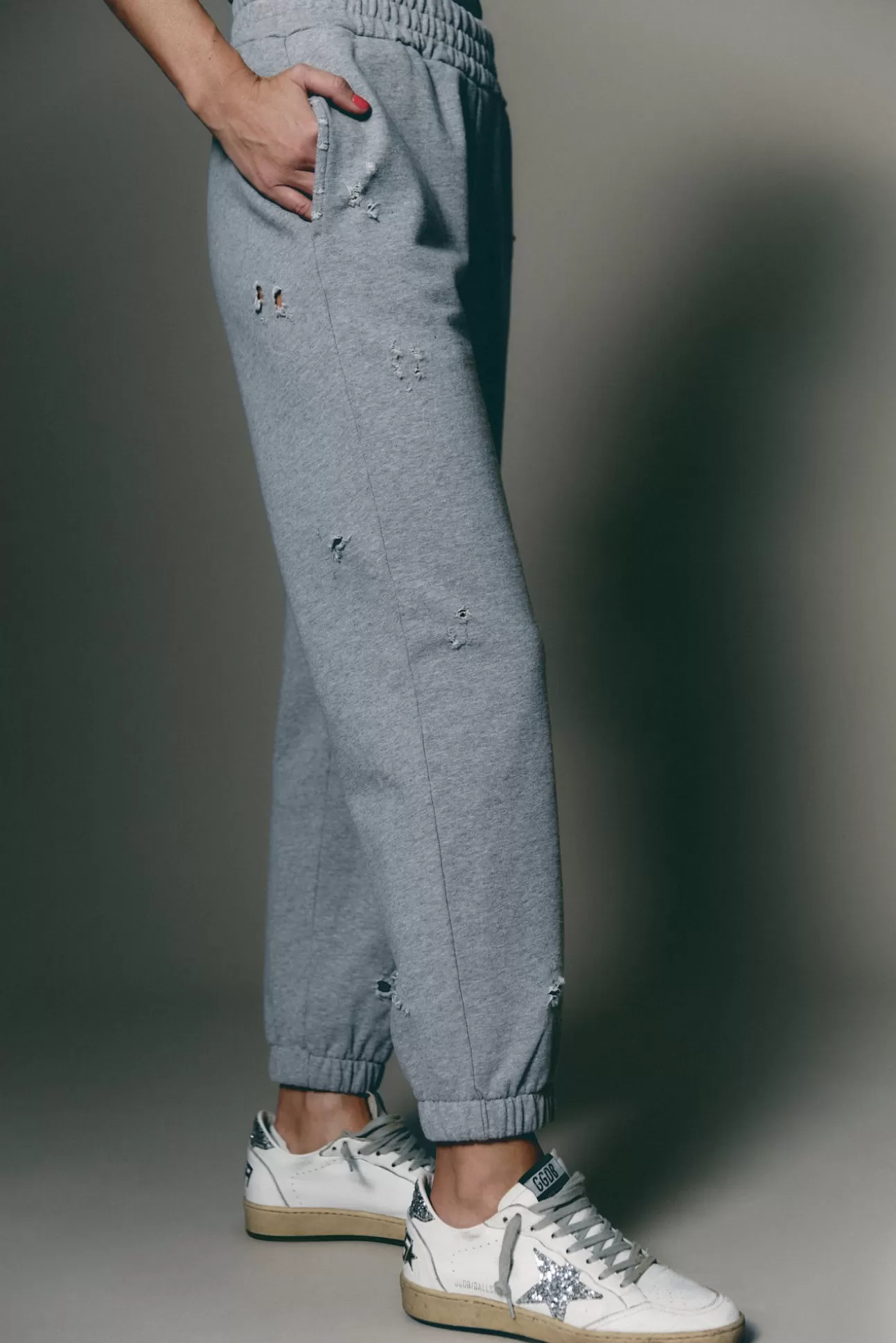 The Akala Studio Sweats^Distressed Grey Pants