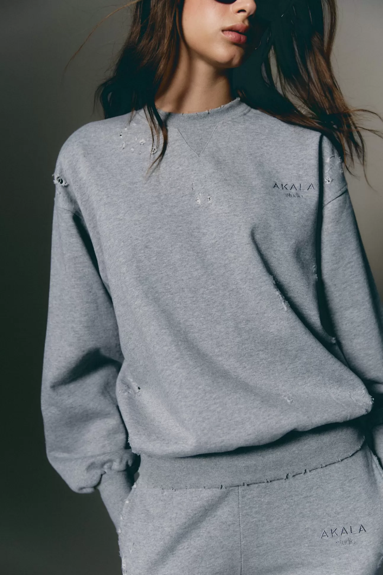 The Akala Studio Sweats^Distressed Grey Set