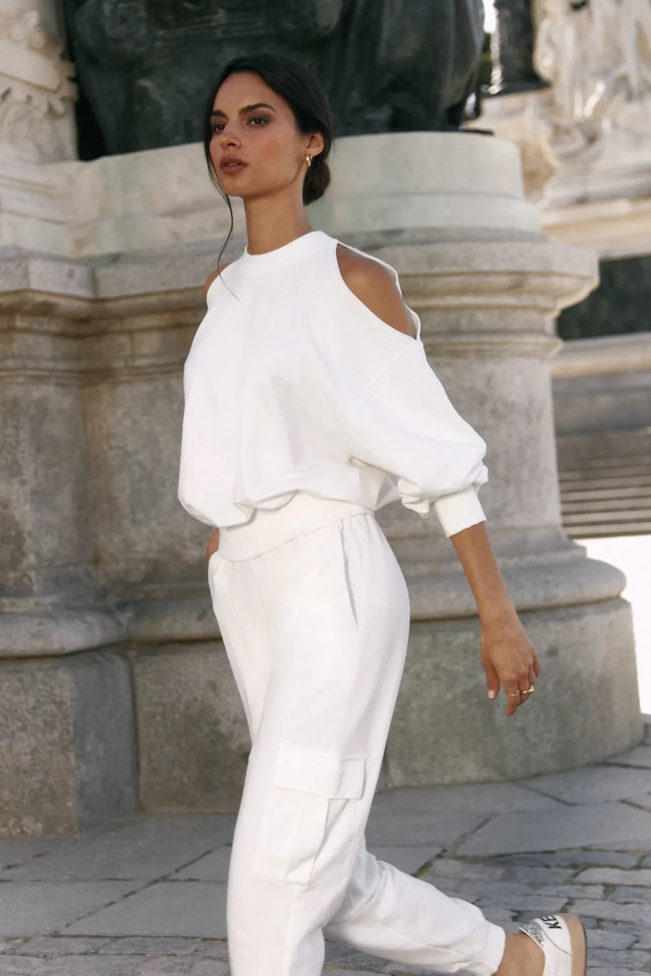 The Akala Studio Sweats^Milky White Cargo Set